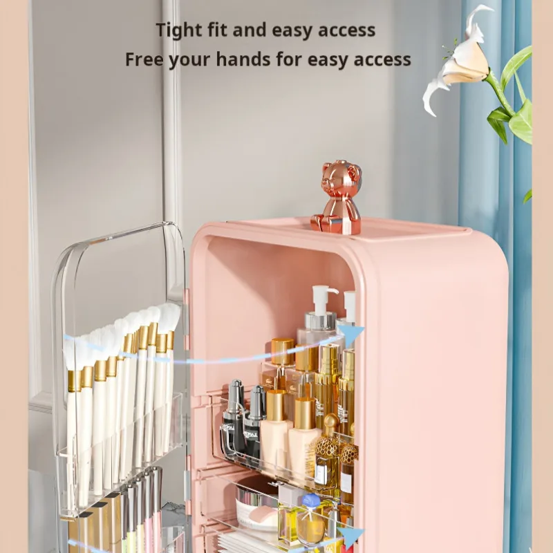 Cosmetics storage box desktop dustproof storage rack lipstick skin care cosmetics storage box