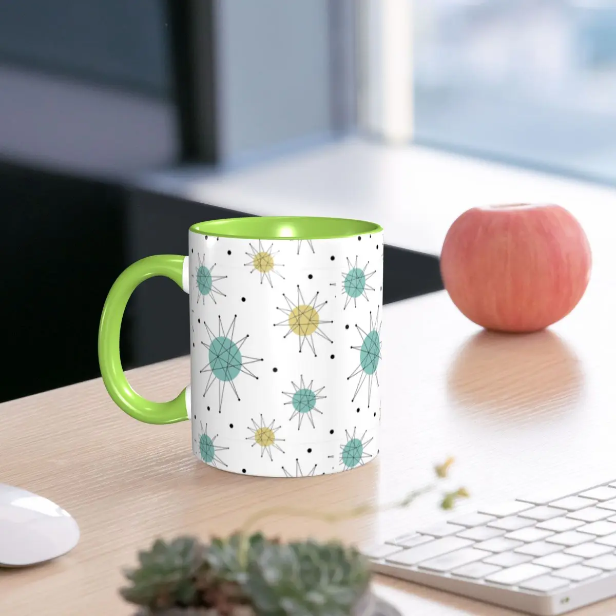 Franciscan Starburst Mid Century Atomic Age Mug Funny Ceramic Coffee Cups Tea Mugs Milk Cup Drinkware Gift for Friends