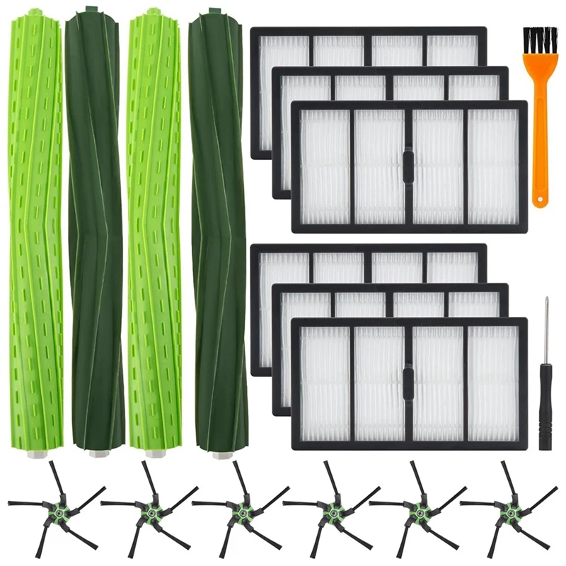 مكنسة كهربائية فرشاة دوارة مطاطية ، فرشاة جانبية لمرشح HEPA ، أجزاء غرفة Irobot S9 ، S9 + ، S9 Plus ، من سلسلة S