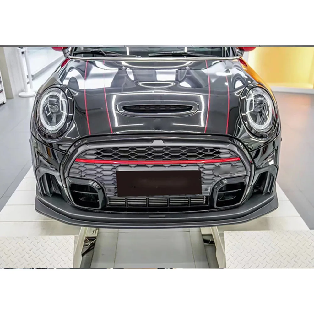 

JCHEY Dry Carbon Fiber For BMW MINI Cooper JCW F56 F57 2022-2024 Front Bumper Lip Spoiler FRP Front Chin Spoiler