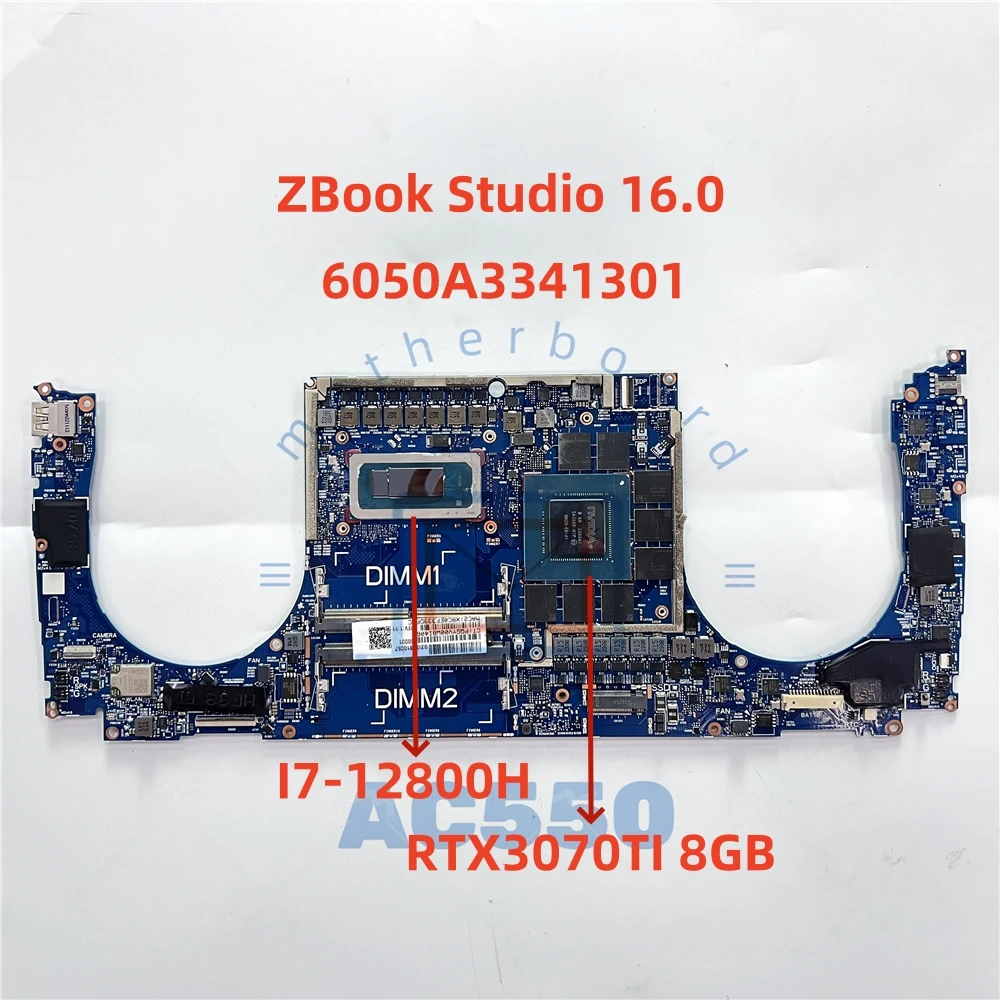 

Laptop Motherboard 6050A3341301 For HP ZBook Studio 16 G9 with I7-12800H RTX3070TI 8GB Fully Tested, Works Perfectly