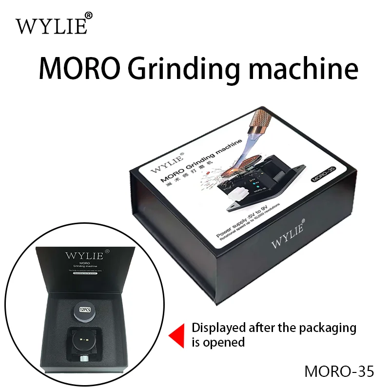 

WYLIE MORO-35 Grinding Machine for Blade Scissors Metal,Wood,Plastic Jade Polished 5V-9V Type-C Charging Polishing Machine
