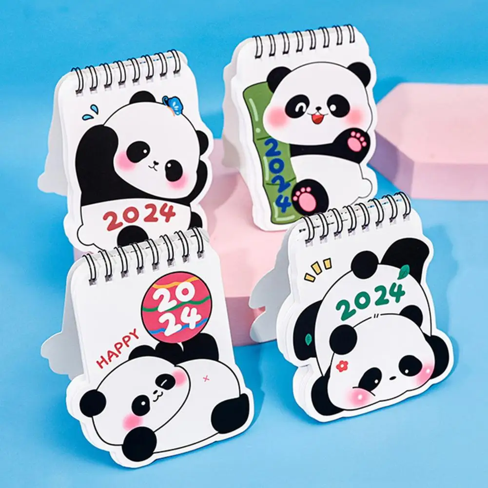 Calendario da tavolo per studenti calendario da tavolo Stand Out 2024 calendari da scrivania modello Panda carino anno accademico in piedi per la casa