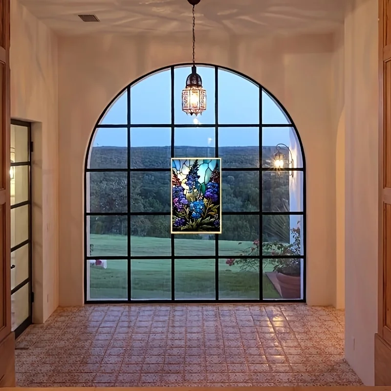 زهور ملونة لنافذة المنزل ، جدارية ذاتية اللصق ، خلفية ديكور الحائط ، غرفة المعيشة ، غرفة النوم ، المكتب ، 1: