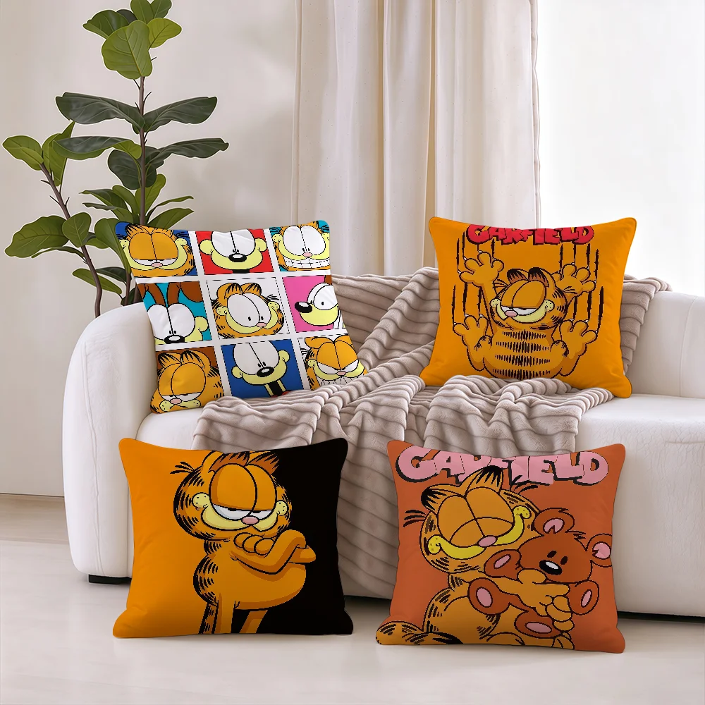 Cute Cartoon G-Garfields cushion cover Square Office Bedroom Headboard Sofa Living Room Backrest Cushions Sleeping