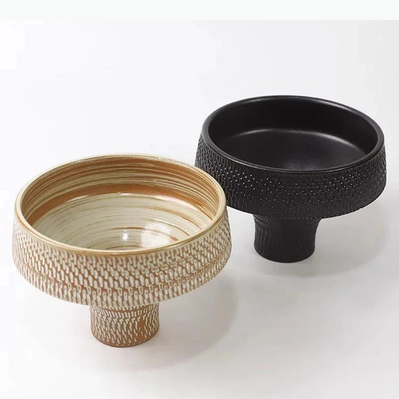 Ceramic Flower Pots Desk Decoration Hammer Pattern Goblet Vase Artificial Flowers Decorative Floral Arrangement