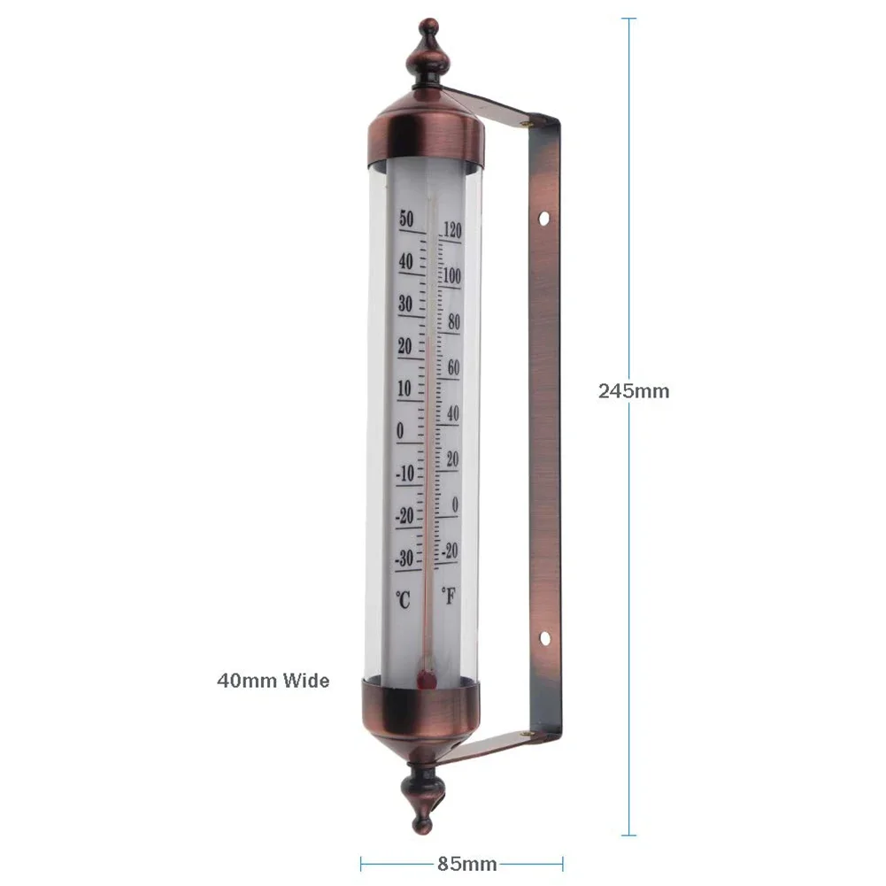 1Pcs Outdoor Thermometer Garden Patio Outside Wall Greenhouse Sun Terrace -30-50°C Thermometer Garden Outdoor Supplies Tool