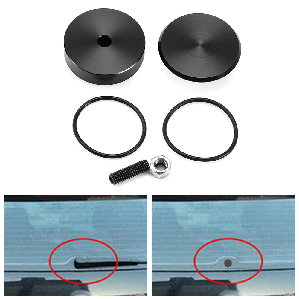 Aluminum Car Rear Wiper Delete Kit Plug Cap for Volkswagens VW CC Polo T5 6R Golf 7 6 5 4 MK7 MK5 Passat B6 For Honda