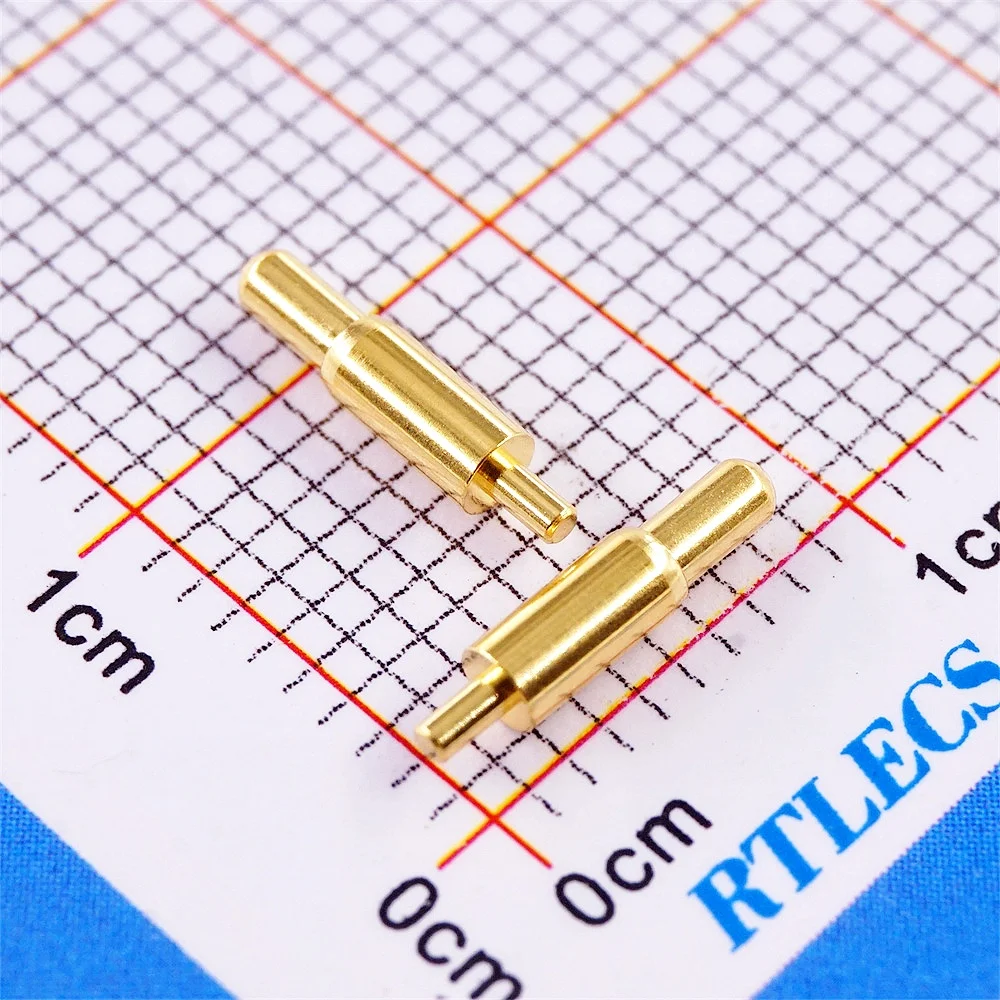 5 pcs Spring Loaded Pogo Pin Connector 2.0 mm Diameter Hight 7.2mm Above PCB Through Hole 12V 3A Gold Plate 3u M1416 2.0x9.0
