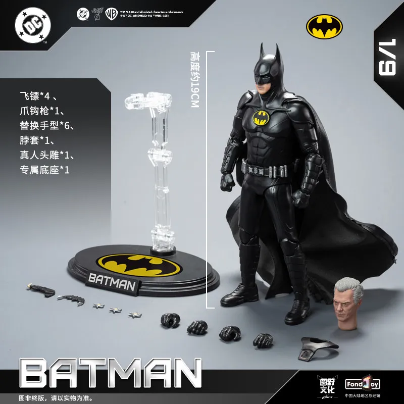 Originele Fondjoy Black Superman 2.0 Figuur Dc Zack Snyder's Justice League Figuren 1/9 Superman PVC Model Pop met Beweegbare Gelenken