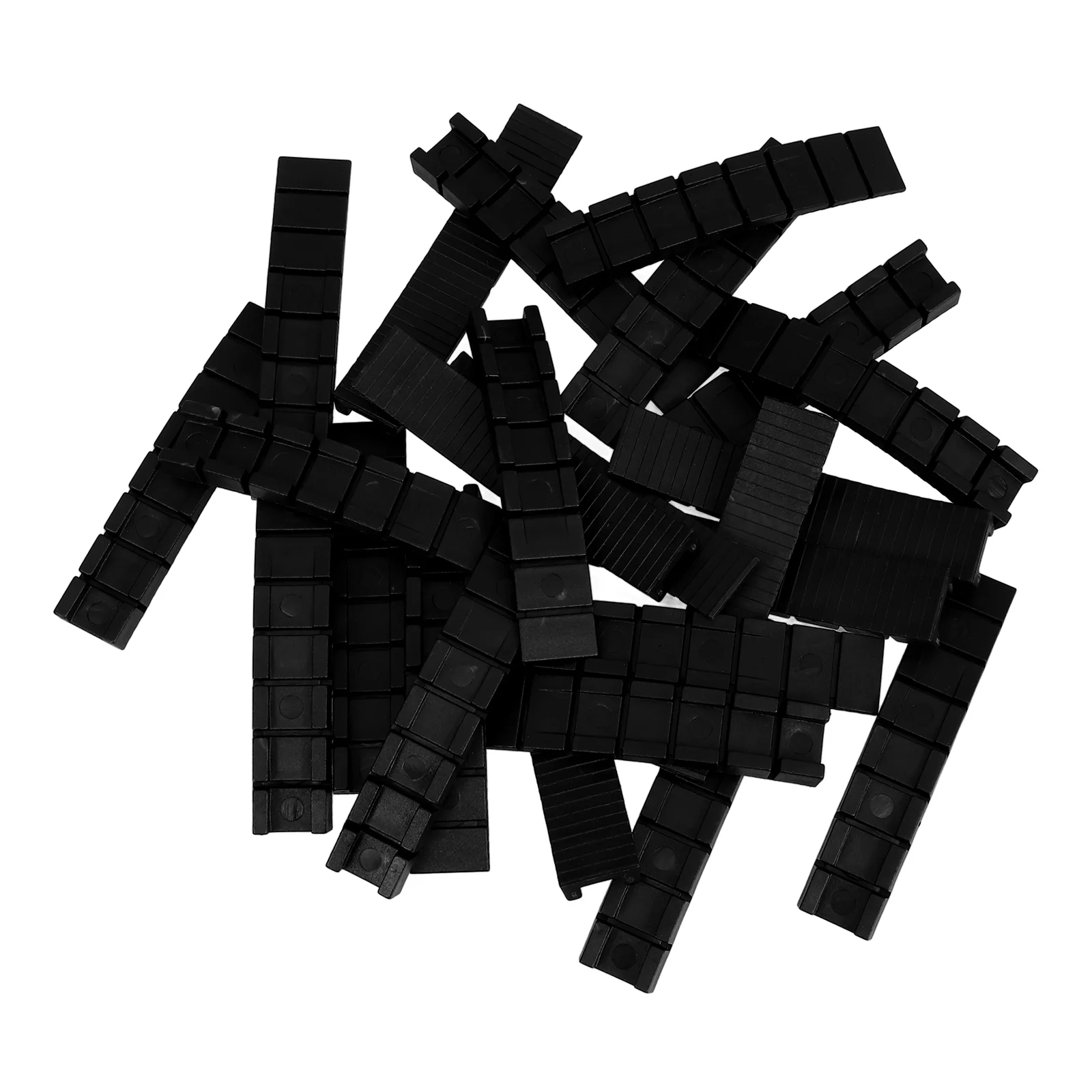 

24pcs Black Horizontal Spacers Furniture Shims Leveling Pad PP Material Noise Reduction Stability Table Leg Levelers Furniture