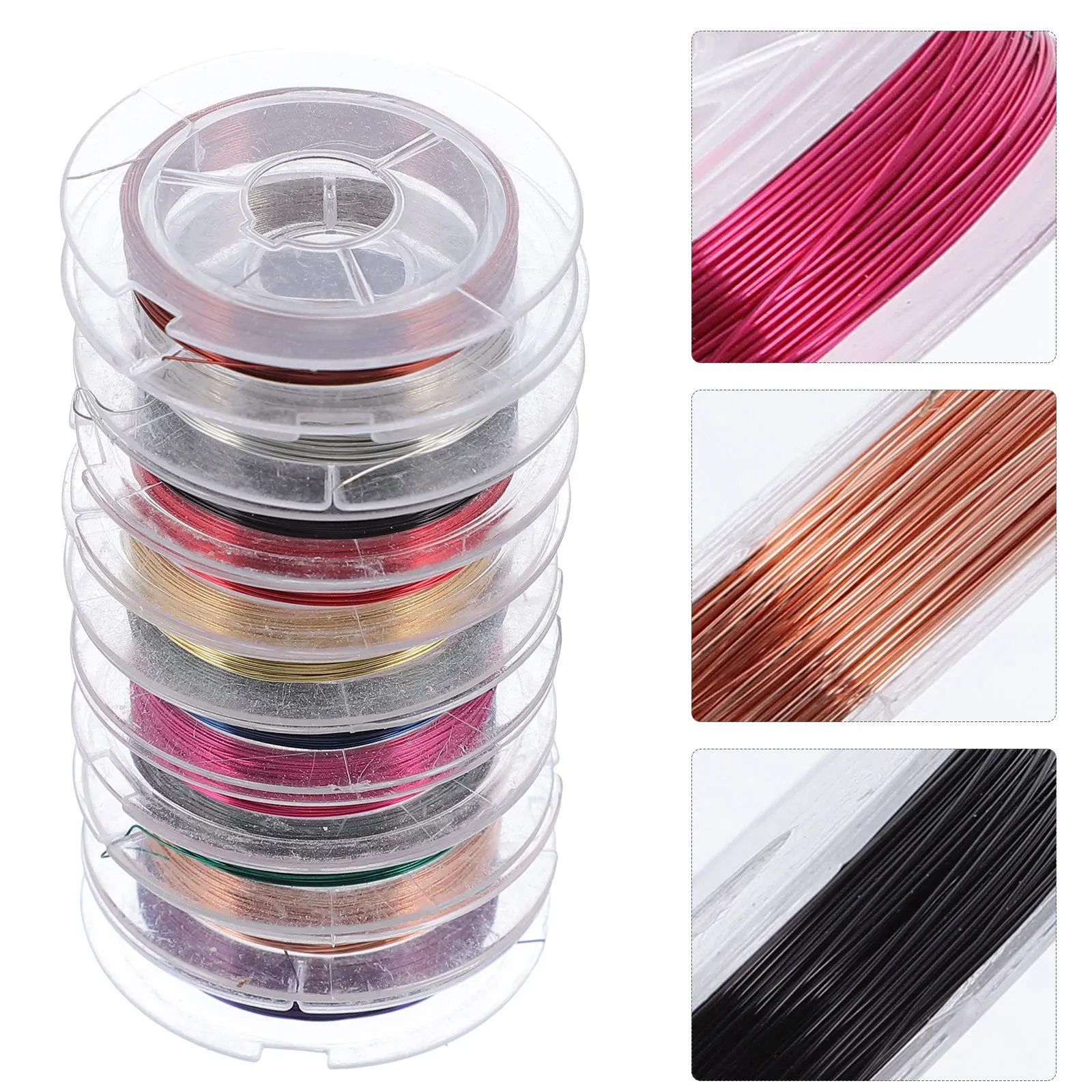 10 لفات من الأسلاك النحاسية الملونة ذات الجودة الممتازة وليس من السهل كسر لمسمار الفن ديكور المجوهرات الديكور سلك مانيكير الملحقات #1