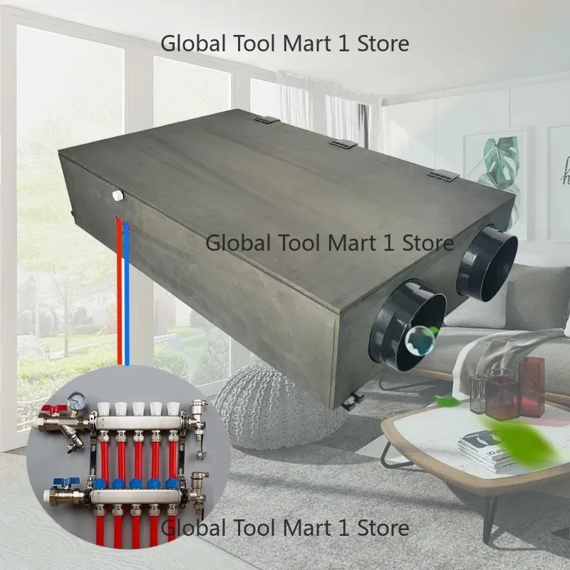 IGUIC-OO Home Ventilation Solution ERV HRV Heat Recovery Unit with HEPA Filter Water Coil