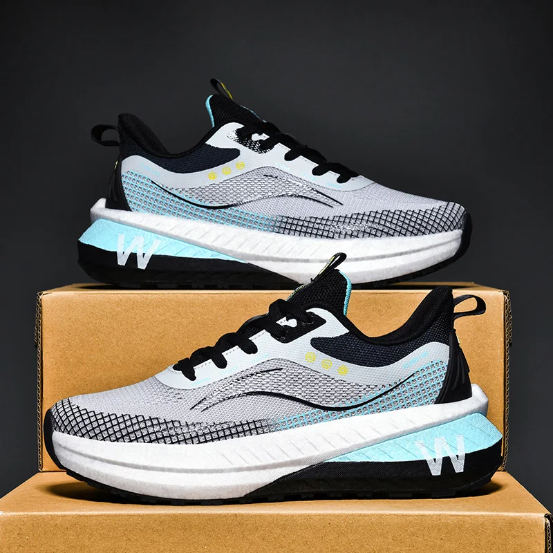 

Men's Shoes Breathable All-match Mesh Shoes Sports Carbon plateShoes Men's All-match Wear-resistant Running Shoes for Men