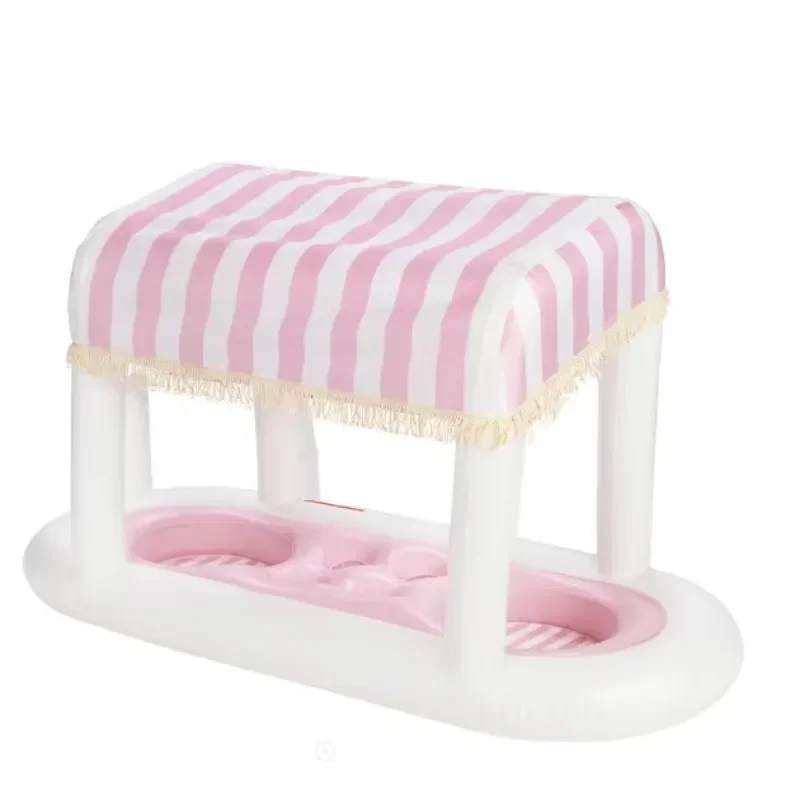 Floating Cup Holder with Canopy for Swimming Pool Inflatable Cup Holder Floating Inflatable Beverage Holder