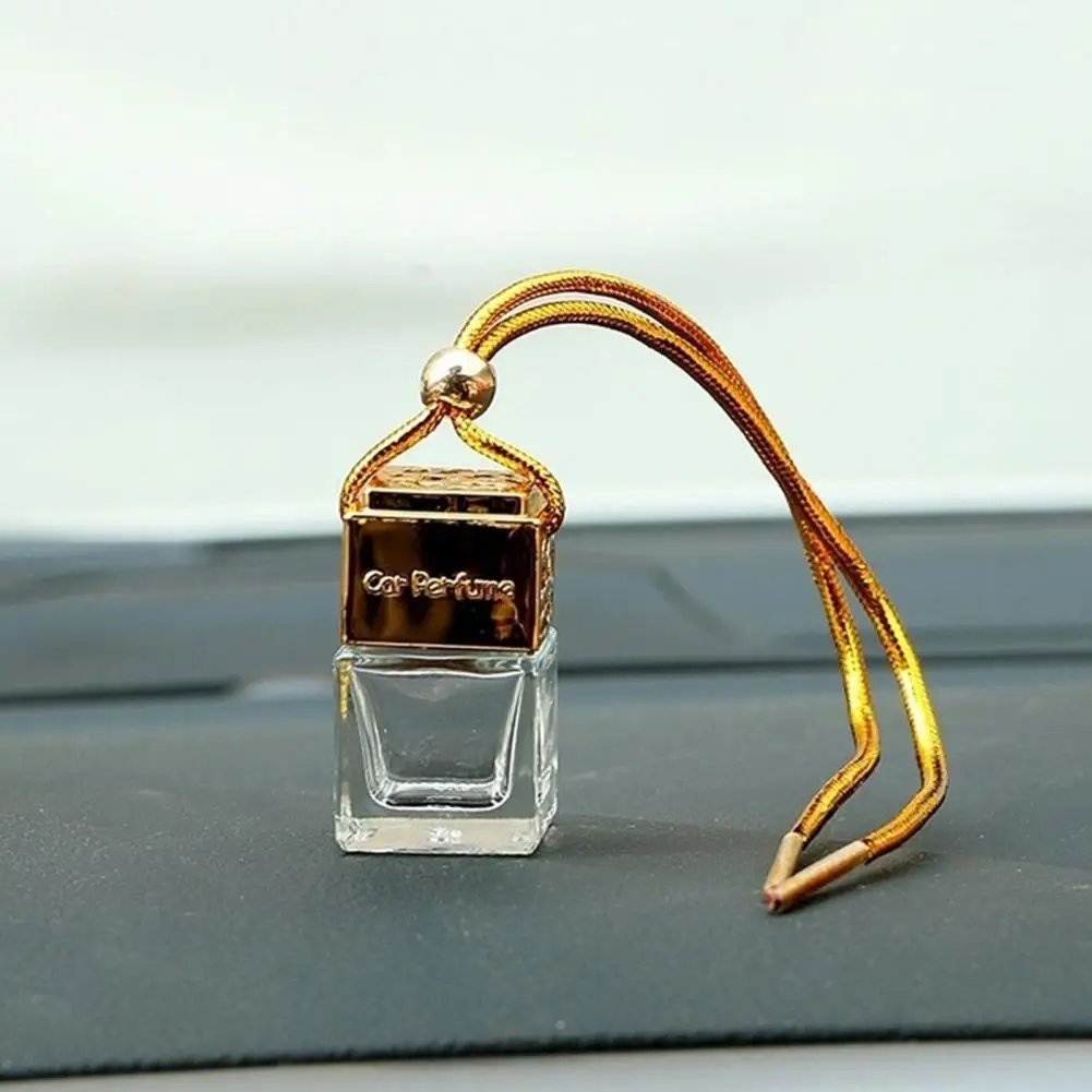 Refillable Glass Car Hanging Air Freshener Perfume Pendant Empty Bottle Perfume Container For Vehicle Botella De Vidrio Vacía