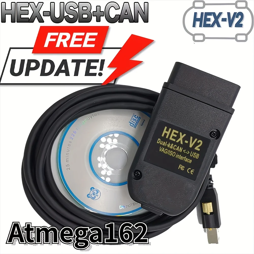 2025 Newest V25.3 VCDS English VAG Scanner Tool HEX V2 Update V24.7 ATMEGA162 FOR VW/AUDI/Skoda/Seat Car Diagnostics Tools  ﻿