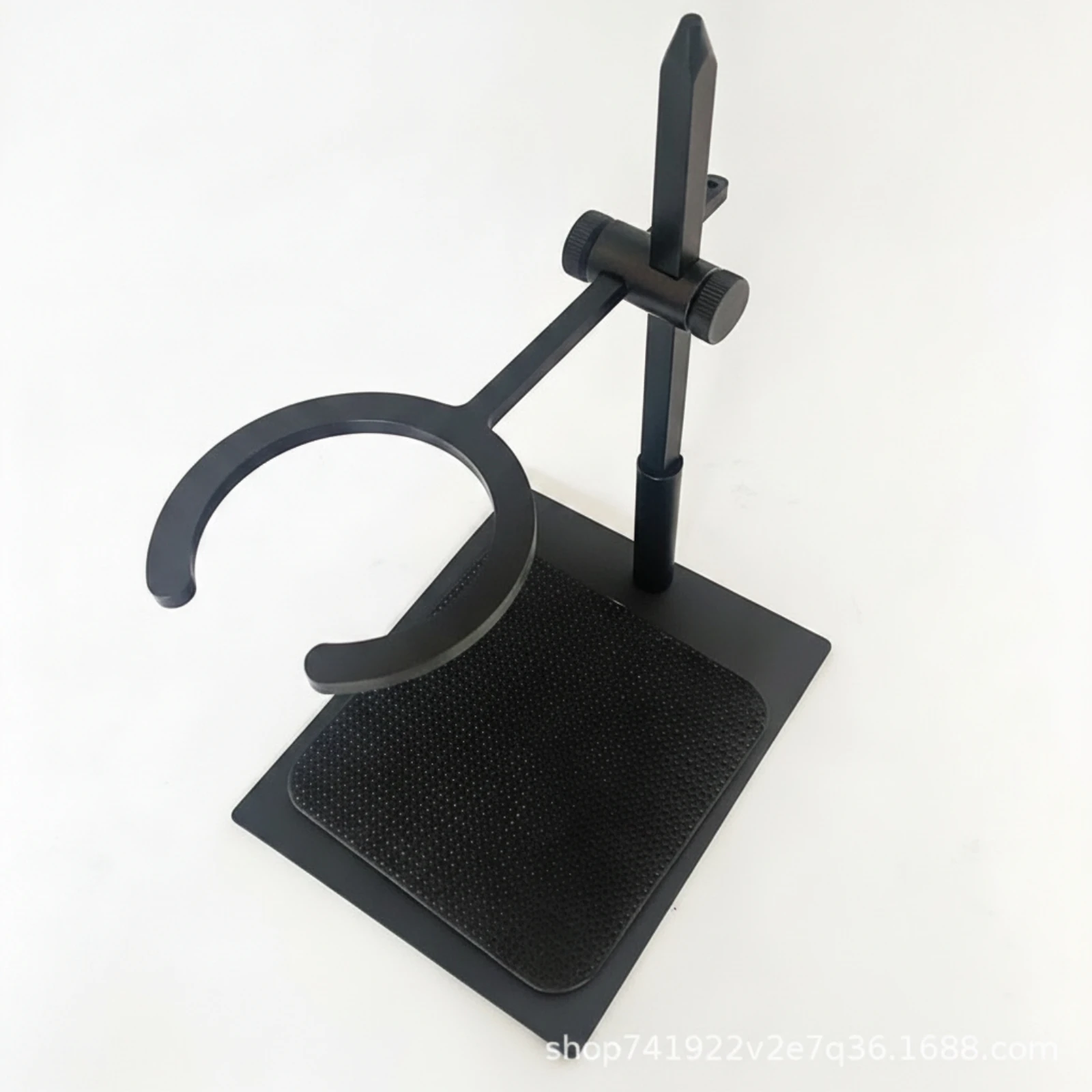 support-d'affichage-minimaliste-en-fer-bras-reglable-avec-support-circulaire-support-de-table-pour-decoration-d'etagere-de-bureau