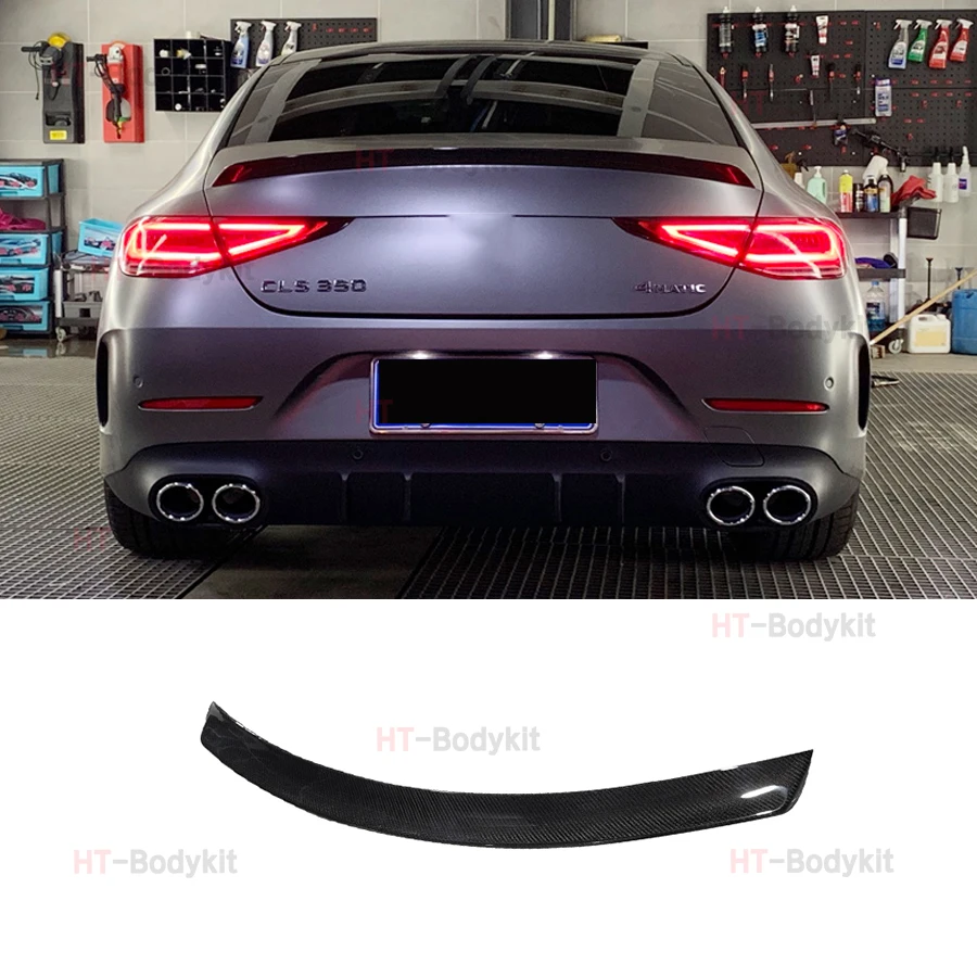 Carbon Fiber Rear Trunk Boot Tail Spoiler Wings Lip For Mercedes Benz CLS-Class W218 C218 CLS63 AMG CLS350 Sedan 2011-2019