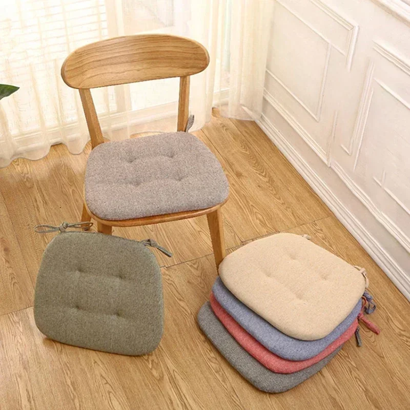 Chair Cushion with Straps Multi Color Dining Room Chair Cushions for Dining Chairs Sponge Seat Cushion Outdoor Garden Cushions