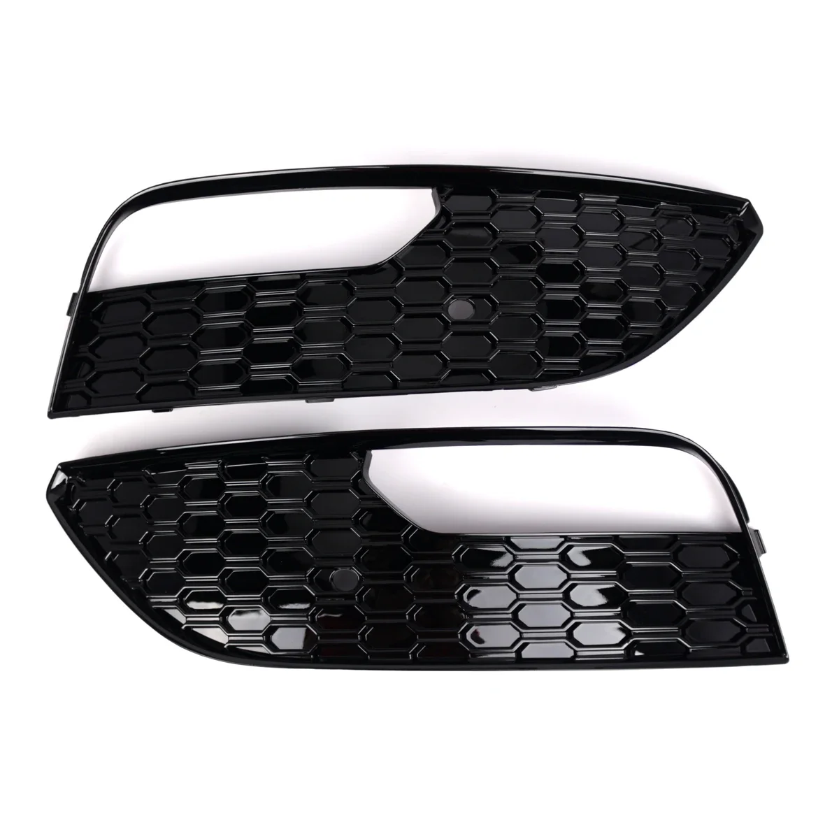 

Front Bumper Fog Light Grille Cover 8V3807681 8V3807682 1Pair Gloss Black Fog Light Bezel Grill Replacement FOR AUDI A3 12-2016