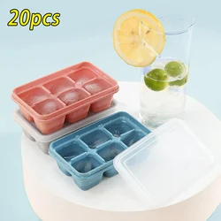 Mini Cube Ice Trays with Lid Silicone Ice Cube Tray for Coffee Whiskey Cocktails Easy-Release Silicone Bottom BPA Free Stackable