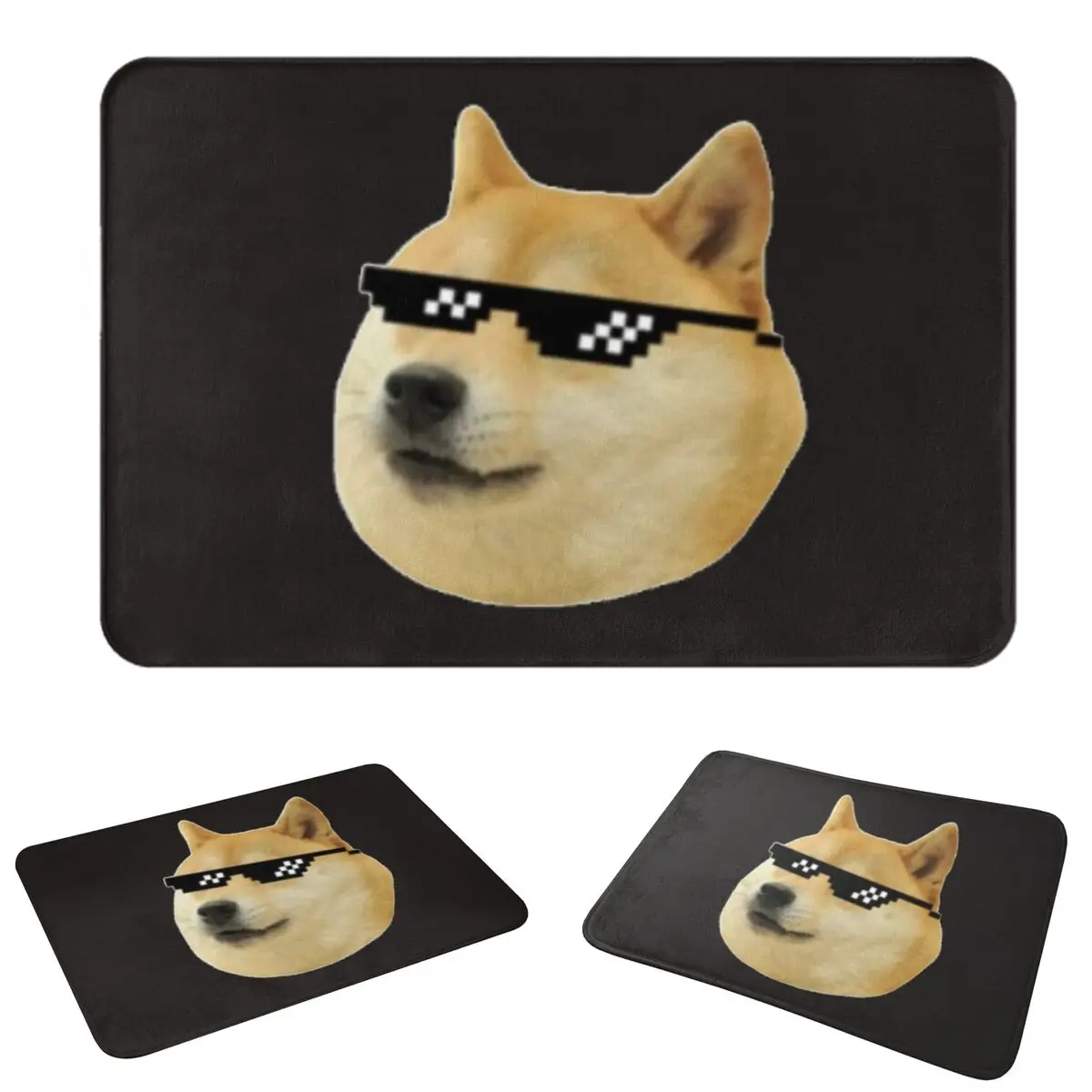 Doge Shiba Inu Memes Non-slip Doormat Floor Mat Sand Scraping Carpet Rug for Kitchen Entrance Home Living room Footpad Mats