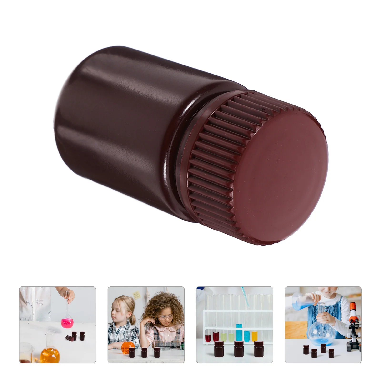 

Condiment Laboratory Reagent Bottle for Round Dark Brown Plastic Bottles Small Capacity