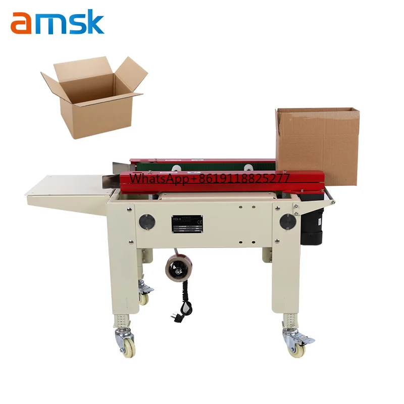 FX50 One Side Seal Belt-driven Both Sides Tape Sealing Baler Box Up to 50 cm Wide Semi-automatic Bottom Sealing Wrapping Machine