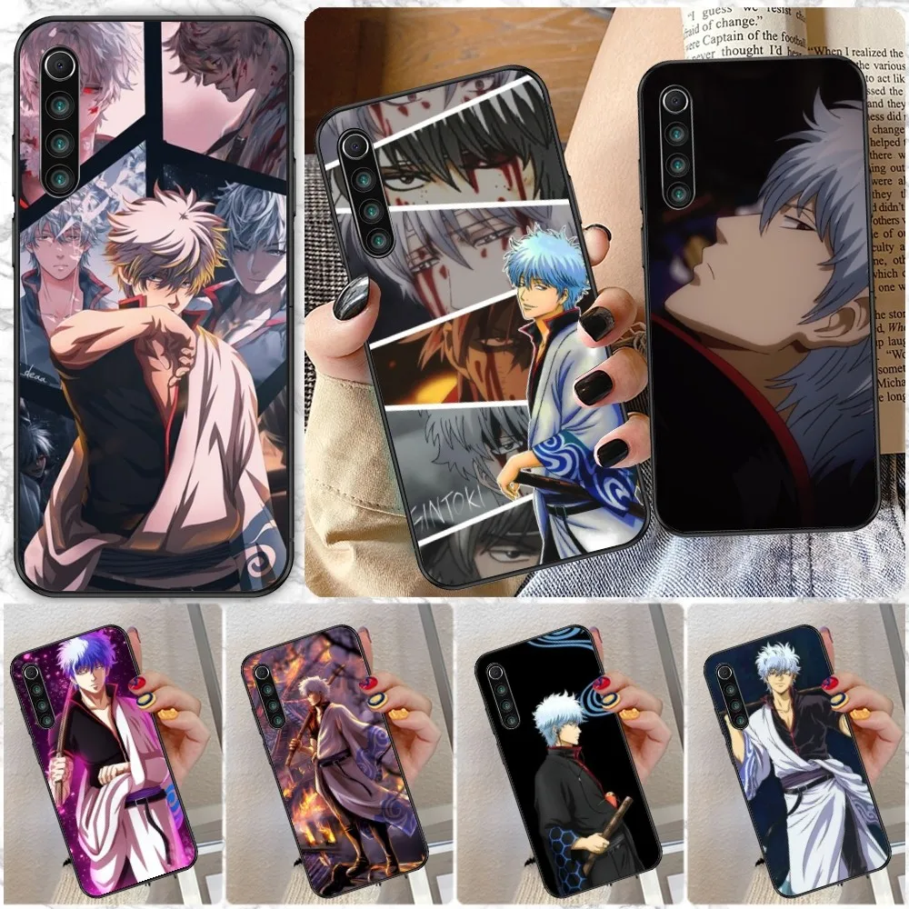 Sakata Kintoki Mobile Cell Phone Case for Xiaomi Redmi Note 12 11 10 9T 8 7 Pro 9 9A 9C 8 Black Soft Phone Cover Funda