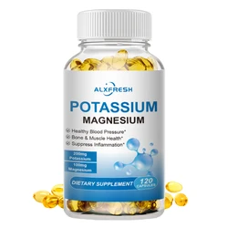 Potassium Magnesium Capsules for Beauty Health Sleep Quality Fast Fitness Bone Muscle Cramps and Cardiovascular Cellular Immune