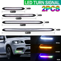 2pcs Led Daytime Running Light Waterproof Streamer Turn Signal Lamp (Length:15.5/23.5/27.5/34.5cm)