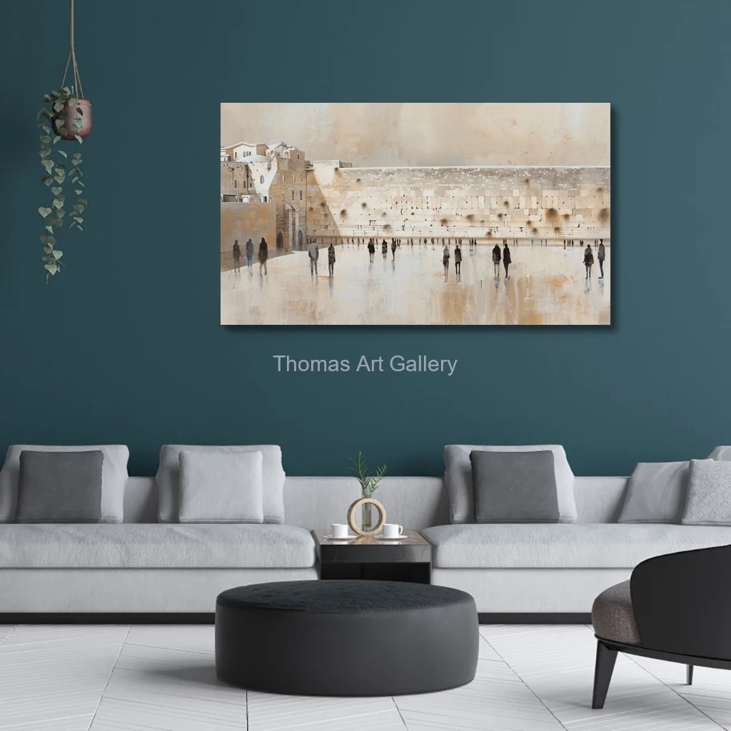 Large Western Wall Canvas Art HD Print Jerusalem Kotel Jewish Minimalist Painting Holy Land Modern Decor for Living Room Home