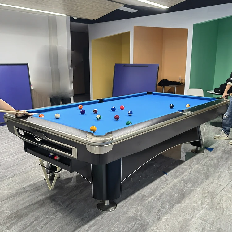 שולחן ביליארד בריכה במחיר זול לסיטונאות 2024 באורך 9 רגל, 8 רגל ו-7 רגל עם מערכת החזרת כדור