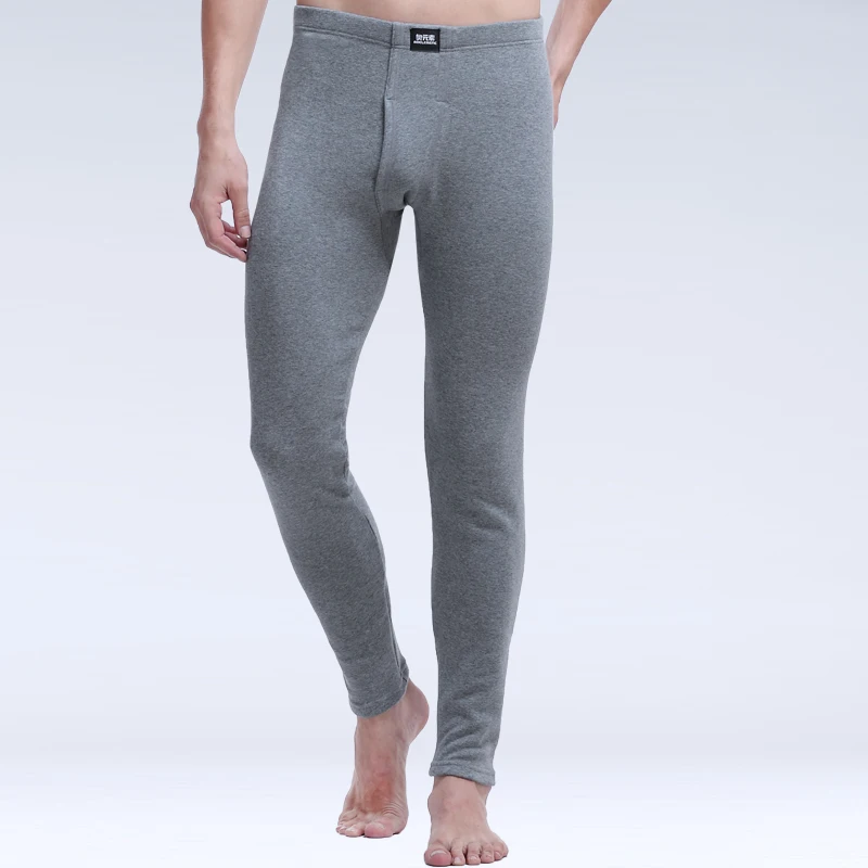 モーダル秋冬メンズフリース厚みのあるフィットコットンパンツ、若者向けのワンピースパンツと暖かいパンツ