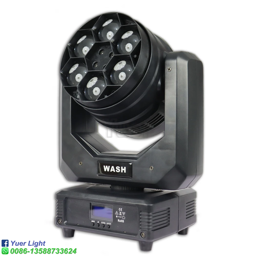 Imagem -03 - Led Rgbw Grande Bee Eye Lyre Beam Lavar a Cabeça em Movimento Dmx 512 Disco Party Disco Stage Effect Case 4in 6x40w