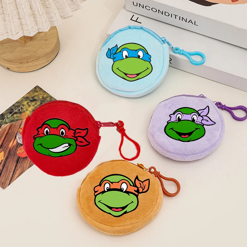 

Teenage Mutant Ninja Turtles Coin Purse TMNT Cartoon Anime Figures Mini Wallet Kawaii Bag Pendant Storage Pouch Birthday Gift