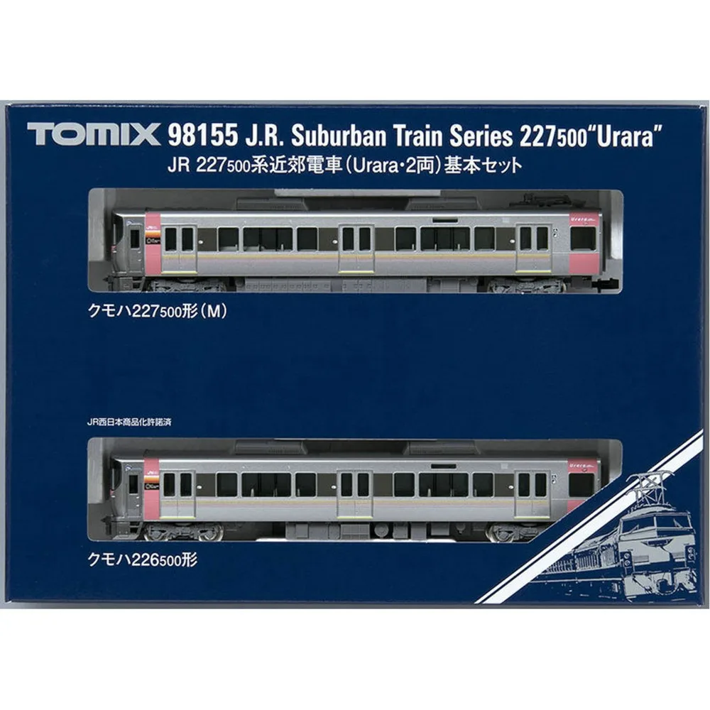 รถไฟจำลอง TOMIX รุ่น N-type 1/160 หมายเลข 227 รถโดยสารไฟฟ้าชนิด 500 สำหรับพื้นที่ชนบท 98155/98156 ชุดรถไฟสองตอน ของเล่นเด็กผู้ชาย ของขวัญ