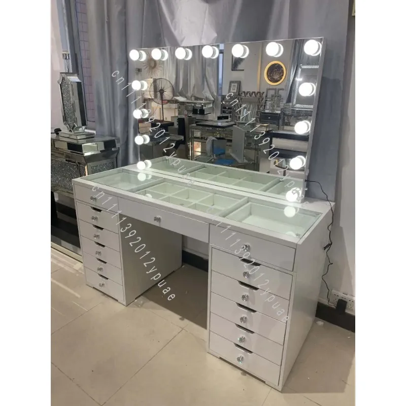 Modern Luxury Dressing Table, Vanity Dresser with Storage Drawers, Bedroom Makeup Station Furniture for Home Interior Decoration
