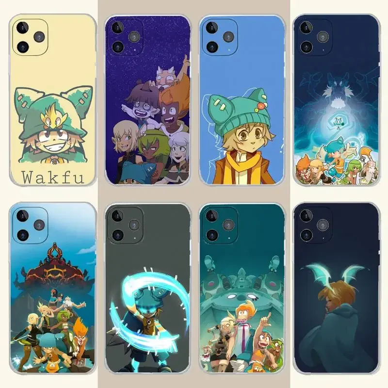 Game W-Wakfu Phone Case For iPhone 15,14,13,12,11 Plus,Pro,Max,XR,XS,X,7,8 Plus,SE,Mini Transparent Silicone Soft