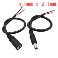 1/2/5Pcs 5.5mm x 2.1mm DC Power Connector DC Male Plug Female Jack 18AWG Cable Wire for 3528 5050 LED CCTV Camera