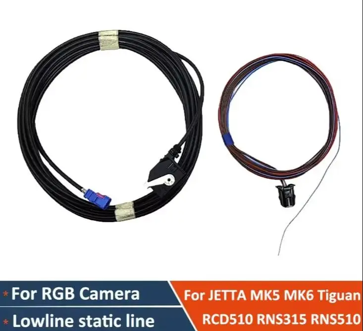 RGB Wiring Harness For Jetta MK6 TIGUAN RCD510 RNS315 RNS510 Trunk Handle Rear View Reversing Camera Cable