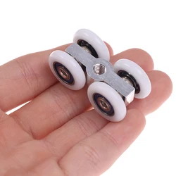 1Pair Sliding Door Rollers 4 Wheels Hanging Home Door Accessories Hardware