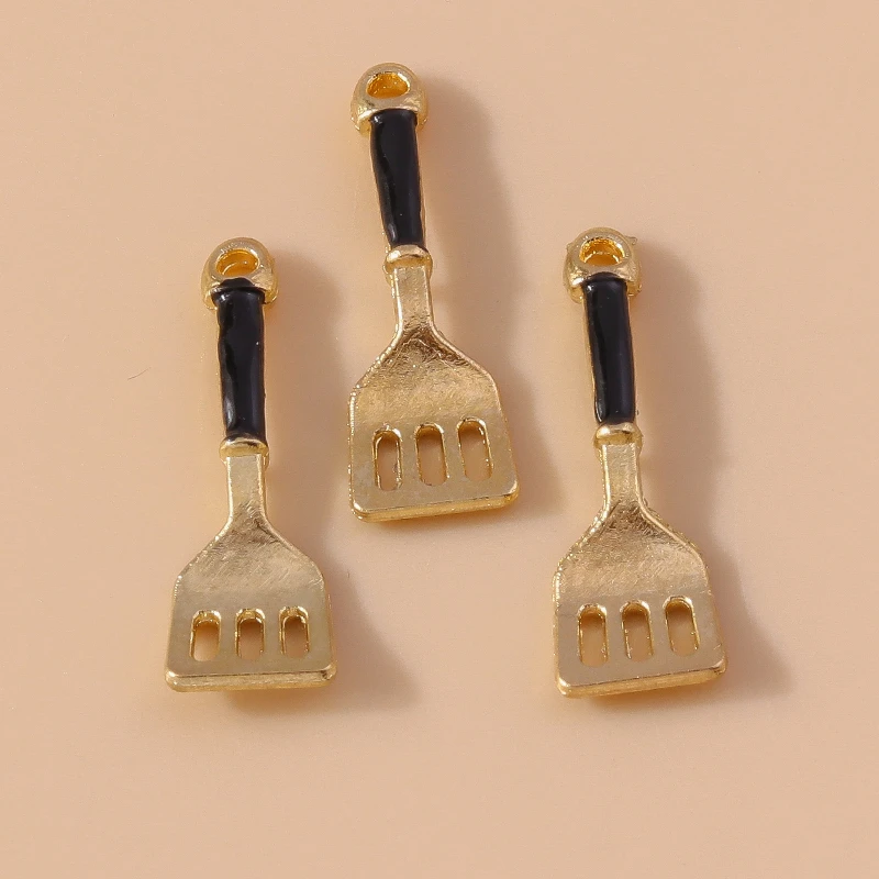 20 Stück niedliche Emaille-Legierung Küchenspatel Charms Anhänger für Schmuckherstellung Ohrringe Halsketten Schlüsselanhänger DIY Bastelzubehör – Detail 5
