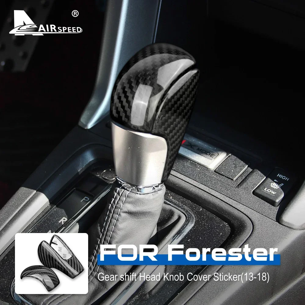 

Real Hard Carbon Fiber Sticker for Subaru Forester 2013 2014 2015 2016 2017 2018 Car Gear Shift Knob Cover Interior Accessories