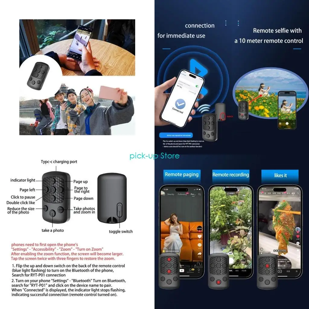 

Q5WA Wireless Technology Camera Blind Remote For Smartphones Video Recording Enlarge Modifiable Grasps Complimentary Use
