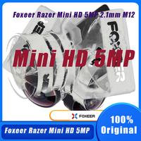 Foxeer Razer Mini HD 5MP 2.1mm M12 1200TVL PAL NTSC 4: 3 16: 9 FPV Camera with OSD 4.5-25 V Natural Image For RC Racing Drone