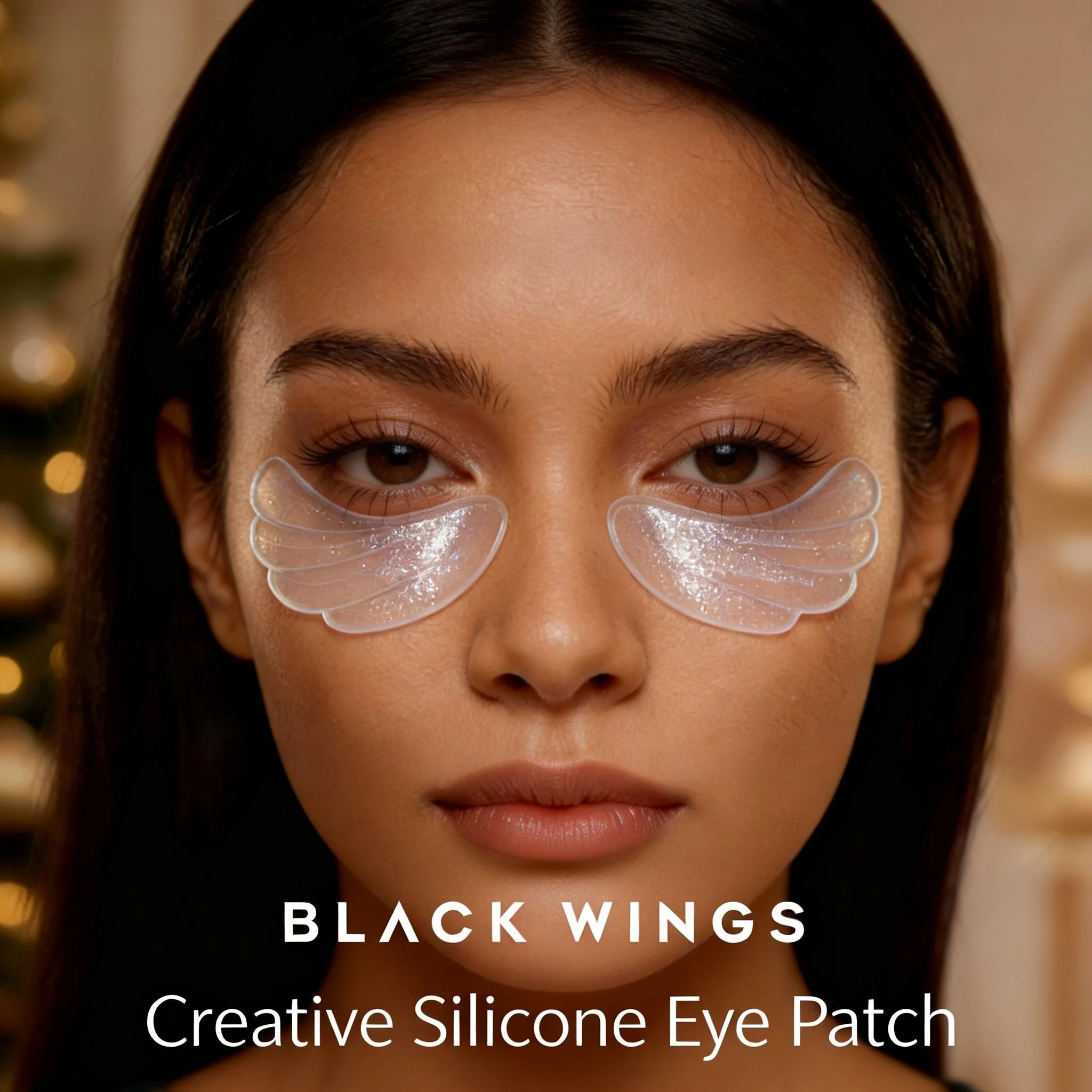 BLACKWINGS Glitter Lower Lash Pads Self Adhesive Lash Lift Pads Reusable Soft Skin-friendly Eyelash Perm Under Eye Pads
