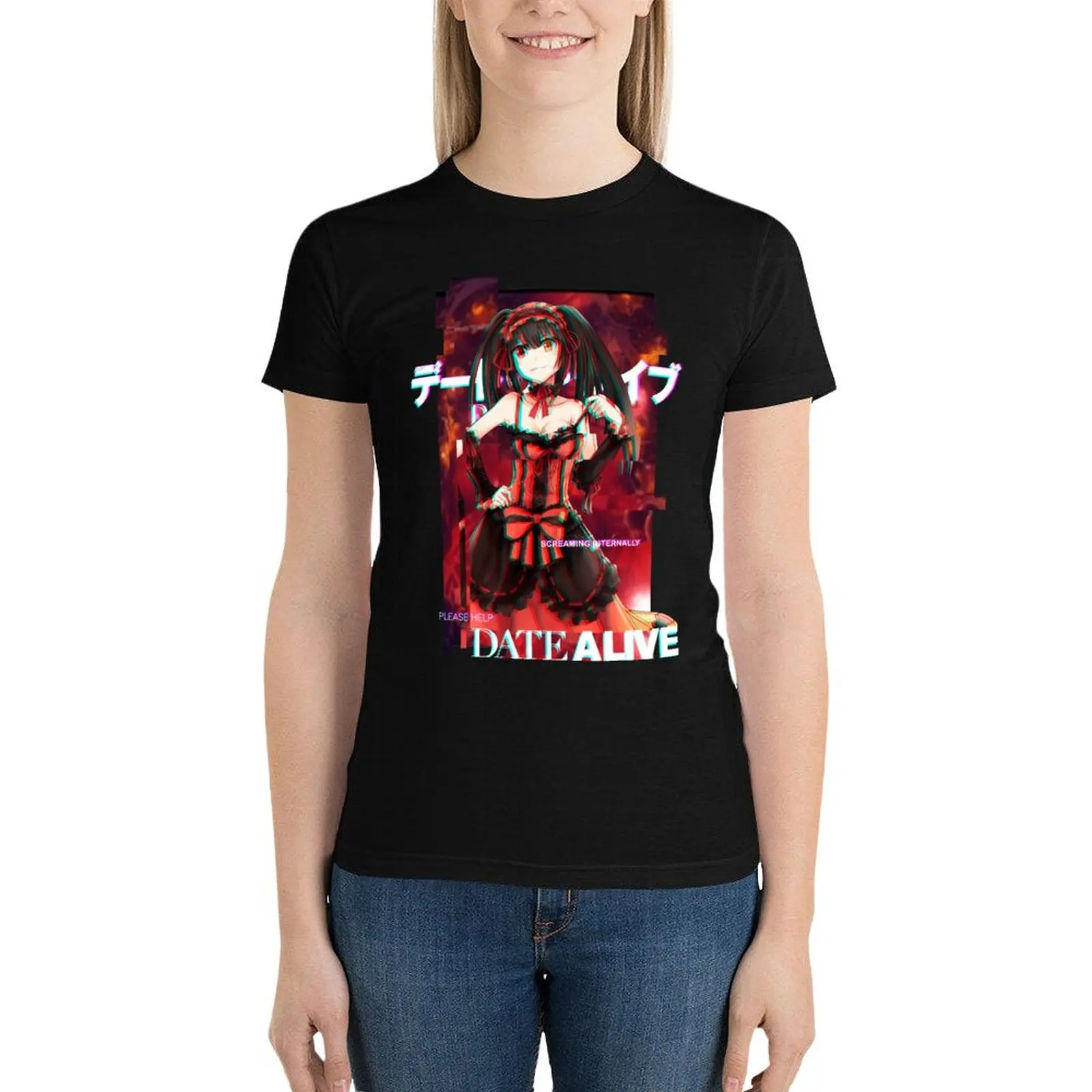 Kurumi - Date a live T-Shirt graphics Blouse kawaii clothes korean fashion Woman fashion