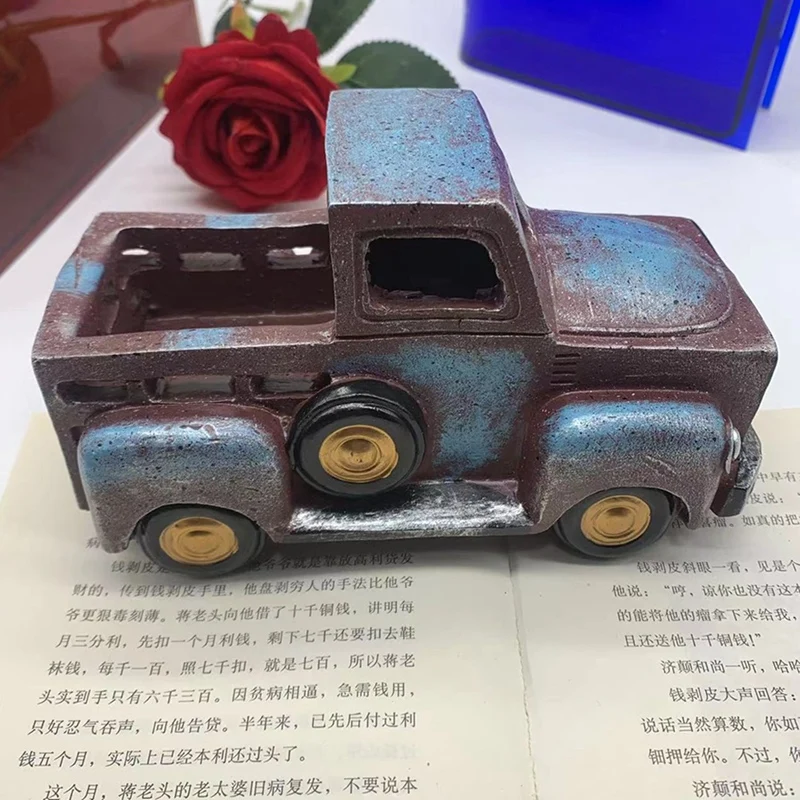 Personalized Huge Rustic Spring Metal Truck Decor, Farm Truck Rustic, Easter Truck Decor, Vintage Metal Truck Planter Durable